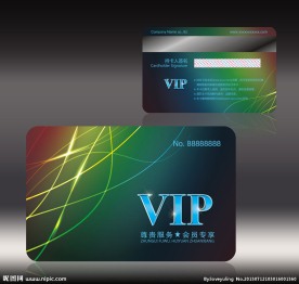 黑色炫彩会员卡