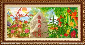巨幅国画 梅兰竹菊