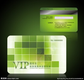 绿色格子会员卡