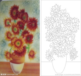 小花 浮雕花 花瓶