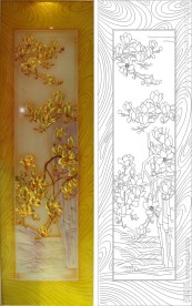 玉兰花 金箔玉兰