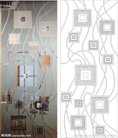 欧式化 线条图 方格