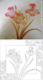 小花 欧式花 线条图