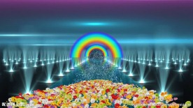 彩虹鲜花灯光婚庆视频