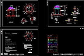 欧式亭子施工详图