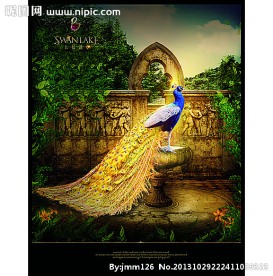 华丽孔雀装饰画