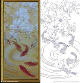 玉兰花 鱼 六鱼图