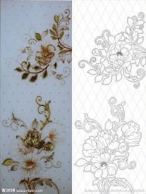 欧式花 菱形图 抽象