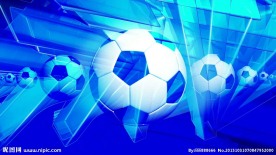 动态足球蓝色光芒视频