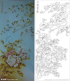 玉堂富贵 牡丹 百合