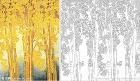 树 树林 黄色树