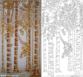 富贵森林 树 金色