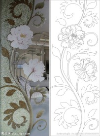 欧式花 线条图 抽象