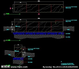 特色矮墙大样图