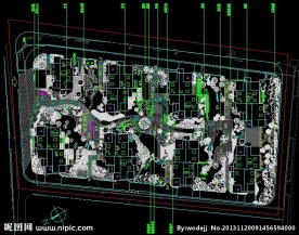 规划总平面小品绿化布