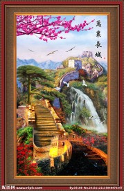 油画 长城