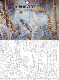 芭蕉叶 线条图 树