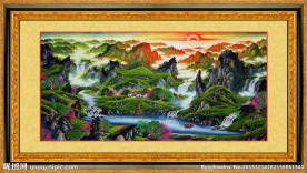 风景国画 山水国画