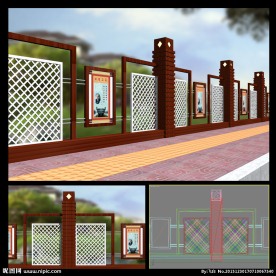 透视围墙(带贴图)