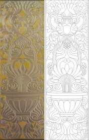 欧式花 线条图 金色