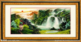 电视背景墙风景画