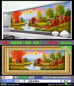 鸿运当头风景油画