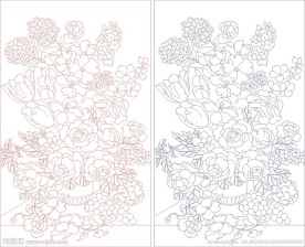 花瓶 牡丹 郁金香