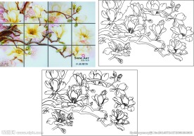 冰雕 玉兰花 艺术玻璃