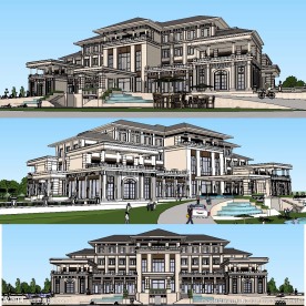 欧式会所草图大师SU模