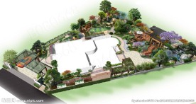 高档别墅园林景观