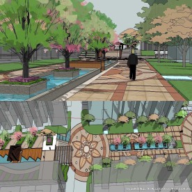 草图大师居住区中心广