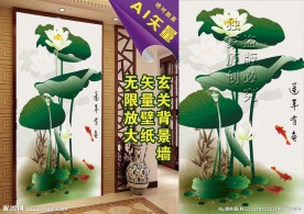 矢量壁纸荷花独家