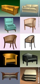 3D现代家具 沙发