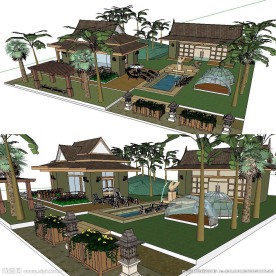 东南亚风格庭院景观模