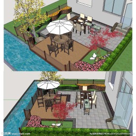 庭院花园景观草图大师