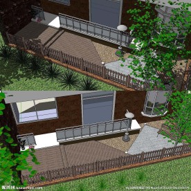 sketchup小花园景观模