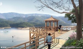 木栈道景观效果图