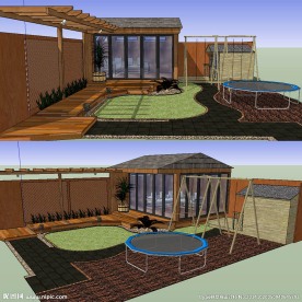 屋顶木屋花园草图大师