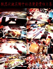 飘落玫瑰花瓣中的浪漫