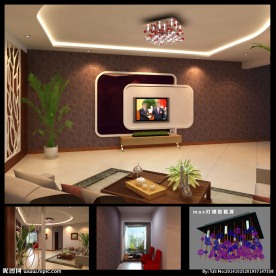 客厅玄关电视墙