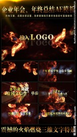 震撼的火焰燃烧三维文