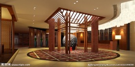 茶会所文化区效果图