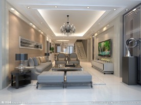 简欧客厅效果图