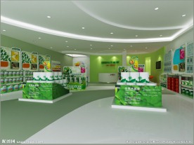 漆涂料专卖店效果图