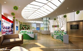 漆涂料专卖店效果图