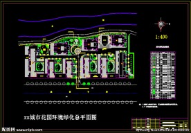 城市花园环境绿化总平面图