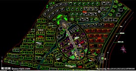 城市规划会所广场道路苗木总图