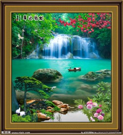 风景画迎客松