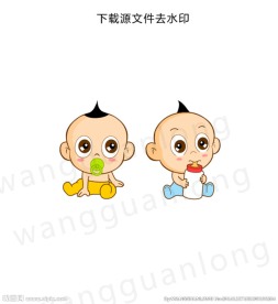 超级可爱的萌宝宝矢量图
