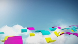 天空书本飞舞功课放飞蓝天VJ素